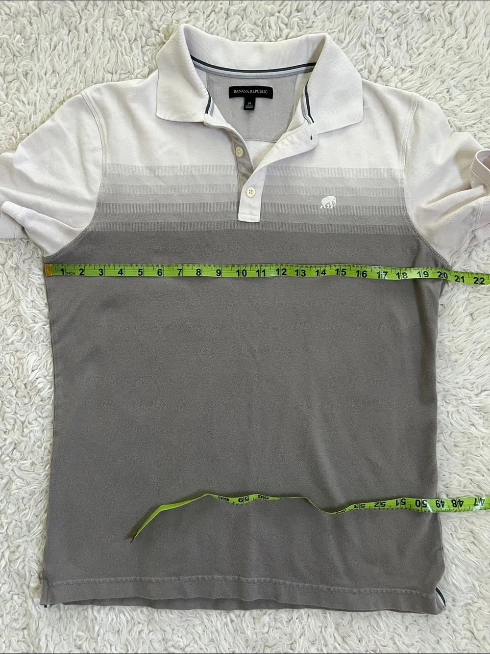 Banana Republic Gray Polo Ombre Men's Size Medium Casual Golf